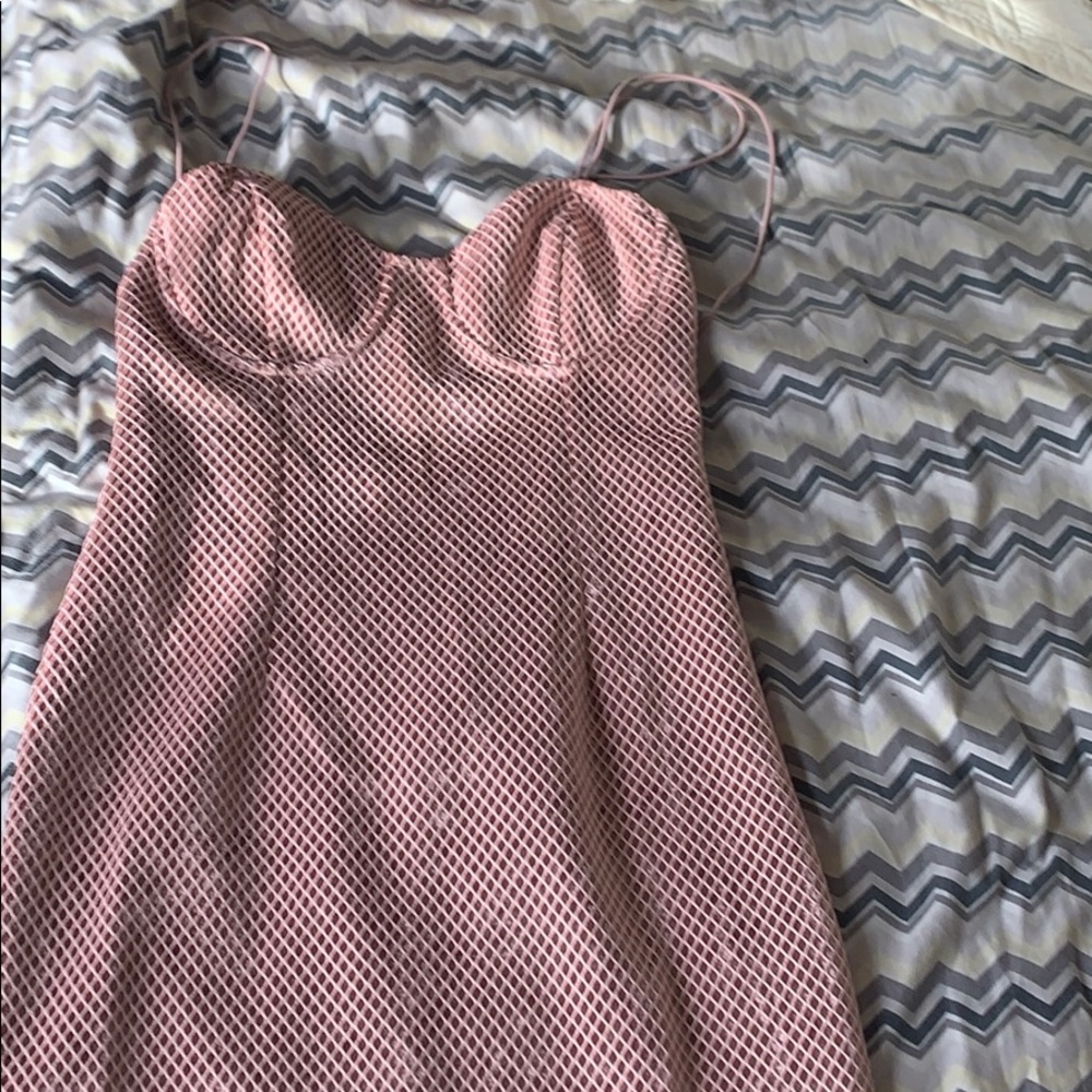 Pink mini dress